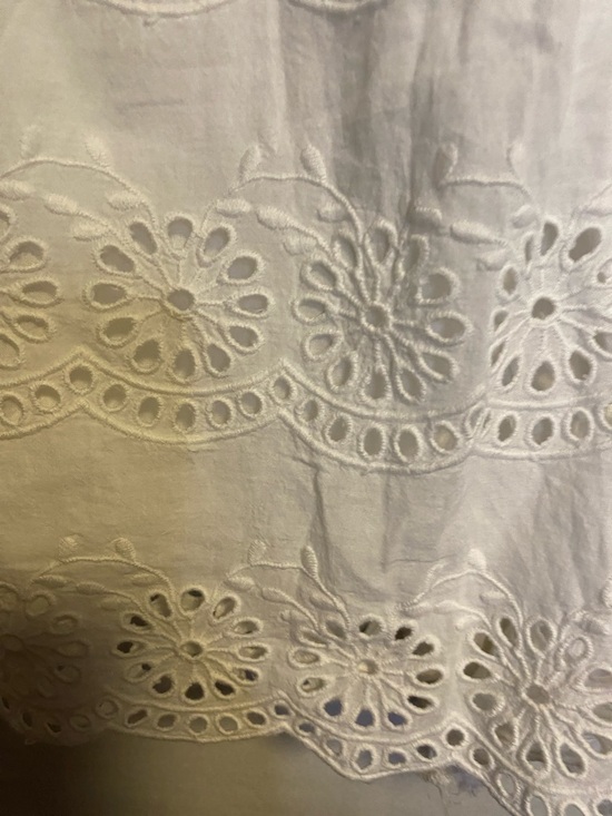 Aqua White Eyelet Lace High-Waist Shorts - Picture 5 of 7